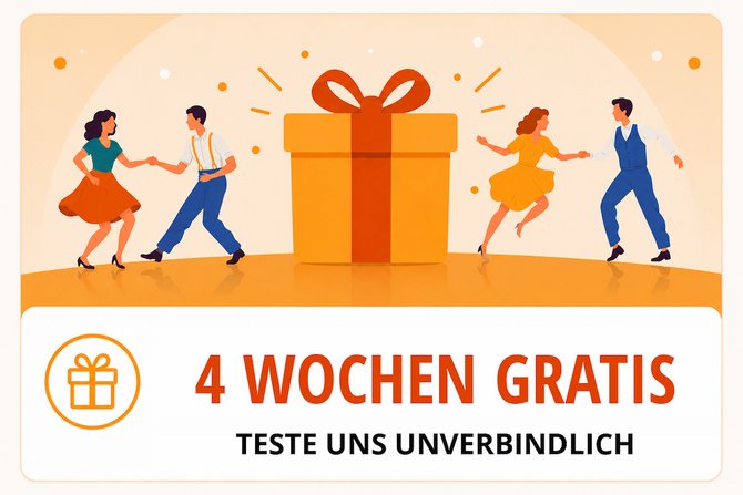 4 Wochen gratis! Neue Anfängerkurse der Tanzschule Zielonka besuchen.