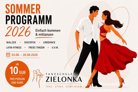 Sommerprogramm 2026 der Tanzschule Zielonka